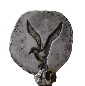 Stan Langtwait Bas-relief Signed Seagull Bird Plaque Mt St. Helens ash